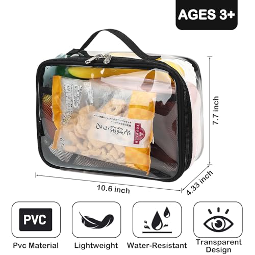 FlowFly Kids Lunch box Insulated Soft Bag Mini Cooler Back to School Thermal Meal Tote Kit for Girls, Boys,Clear - color: Clear