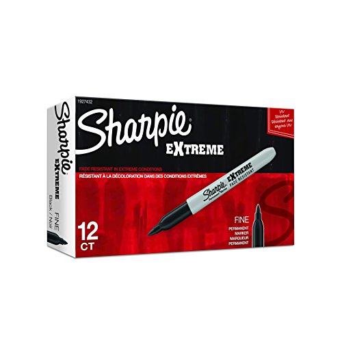SHARPIE Extreme Permanent Markers, 24-Pack, Black (1927432) - size: 1 Count (Pack of 24)