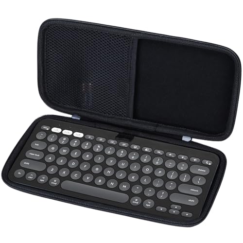 Lebakort Hard Case Compatible with Logitech Pebble Keys 2 K380s K380 Keyboard (Graphite Case) - color: Graphite Case