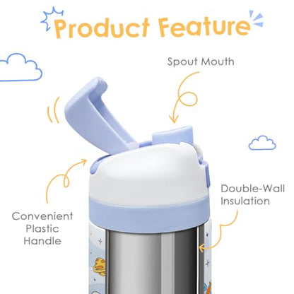 Astronaut Kids Insulated Stainless Steel Water Bottle 16 Oz, Travel Tumbler for School, Sports for Boys, Birthday, Back To School - color: Astronaut