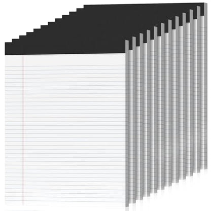 12 Pack Legal Pads 8.5 x 11 College Ruled 600 Sheets Note Pads 8.5 x 11 Inch Notepads Perforated Writing Pads 8.5 x 11 Pads of Paper Lined White Paper, 50 Sheets per Notepad for Home, Office, School - size: 8.5 x 11 In - White, style: 12 Pack