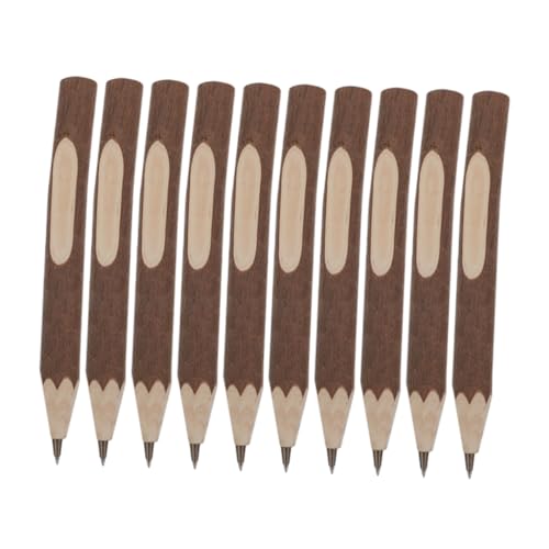 Tofficu 20pcs Wood Pencils Woodland Shower Decorations Pencils Long Writing Tree Bark Boys and Girls Writing Pack - color: Brownx2pcs