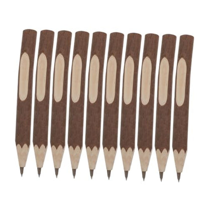 Tofficu 20pcs Wood Pencils Woodland Shower Decorations Pencils Long Writing Tree Bark Boys and Girls Writing Pack - color: Brownx2pcs