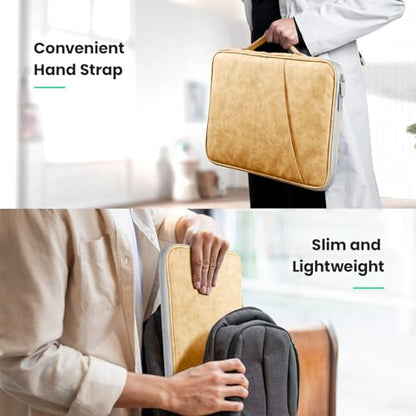 DTTO 9-11 Inch Tablet Sleeve Bag for iPad A16 11-in/Air 11-in M3 M2, iPad 10th Gen 10.9", iPad 9/8/7th Gen 10.2", iPad Air 5/4th Gen 10.9", iPad Pro 11, Galaxy Tab A9+, Waterproof Travel Bag, Apricot - color: Apricot, size: 9-11 Inch