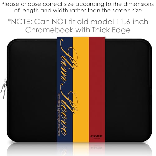 CCPK 11.6 inch Laptop Case Compatible with 12 inch MacBook Air 11 inch ASUS Vivobook Go Lenovo 100e Gen 4 Acer Gateway Chromebook 311 Computer Accessories Bag Sleeve Cover Carrying Case 11 inch, Black - color: Black, size: 11.6" / Old 11-12 Inch MacBook