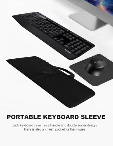Portable Keyboard Bag Sleeve for Logitech MK345/MK850 Wireless Keyboards | Laptop Keyboard Sleeve for Lovaky 2.4G Ergonomic Performance Keyboard Mouse,Shockproof Dustproof Neoprene Case