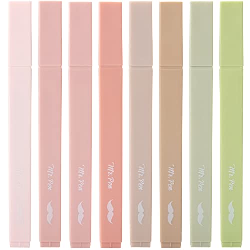 Mr. Pen- Aesthetic Highlighters No Bleed, 8 Pack, Boho Colors, Chisel Tip | Cute Highlighters Assorted Colors for Journaling, Highlighting, Underlining, Fast Dry, Back to School Supplies - color: Boho Colors, size: 8 Pack