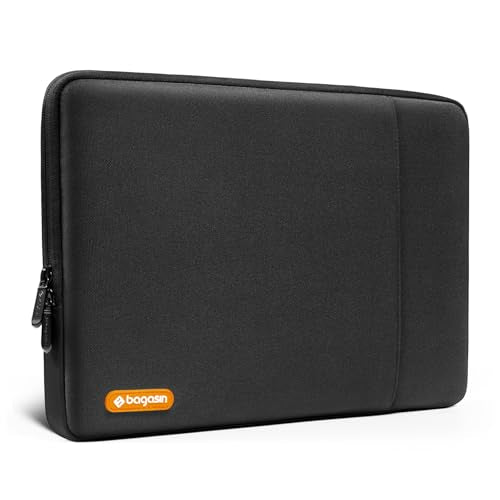Bagasin 15-16 Inch Laptop Sleeve Case for MacBook Pro | Compatible with MacBook Pro 16, Dell XPS Lenovo Asus, built-in accessory pocket - color: Black, size: 15.6-16