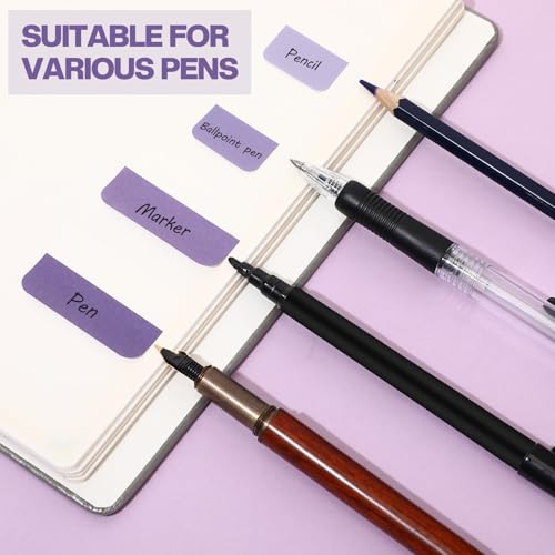 300 Pcs Sticky Index Book Tabs Bible Tabs Gradient Repositionable Page Tab Labels for Notebooks File Classification (Purple) - color: Purple