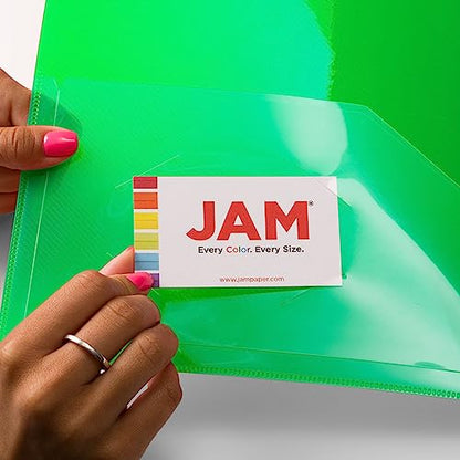 JAM PAPER Plastic 0.75 inch Binder - Green 3 Ring Binder - Sold Individually - color: Green, size: 0.75 inch