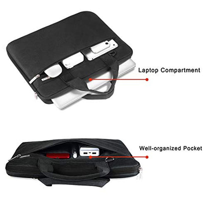 Voova Laptop Bag 15.6 Inch, 360° Protective Laptop Case Sleeve Compatible with MacBook Air 15 M2/M3/M4, MacBook Pro 15/16, 15-16” Lenovo Dell Hp, Waterproof Computer Bag Slim Briefcase, Black - color: Black, size: 14-15.6 inch