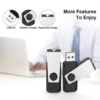 KEXIN Flash Drive 128GB USB 3.0 Flash Drive 5 Pack Thumb Drive Jump Drive USB Drive 3.0 Bulk 128G USB Flash Drives 3.0 Thumb Drives Flash Drive 128 GB Memory Stick for Storage Black 5PCS - size: 128 GB USB 3.0, style: 5 Pack