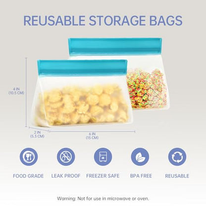 JBGOYON 4-in-1 Bento Box and Insulated Lunch Bag Set, Blue | 6-hour insulation, 7.5 L lunch bag, leakproof 1.9 L container with 2 sauce cups, fork and spoon, 2 snack bags, BPA-fre - color: Blue