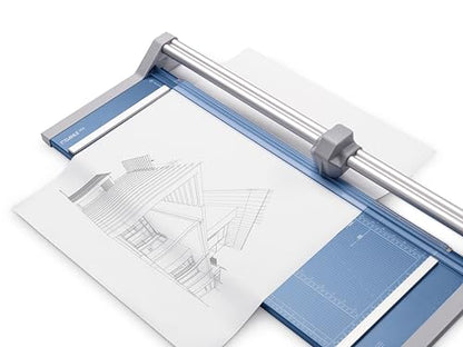Dahle 556 Professional Rotary Trimmer, 37" Cut Length, 14 Sheet Capacity, Self-Sharpening, Dual Guide Bar, Automatic Clamp, German Engineered Paper Cutter - size: 37" Cut Length