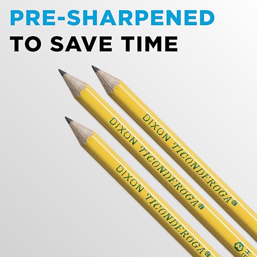 Ticonderoga Wood-Cased Pencils, Pre-Sharpened, 2 HB Soft, Yellow(Pack of 480)