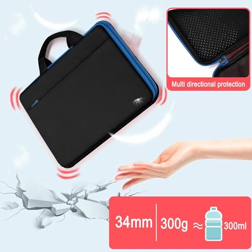 Hseok Laptop Case 13.3-14 Inch Sleeve,TSA Shockproof Computer Handbag,Compatible with MacBook Neo/Pro 14 M5/M4/M3/M2/M1,All Models 13.3" MacBook Air/Pro,XPS 13/14,Most 13-14 Notebooks,Blue Edge - color: Blue edge