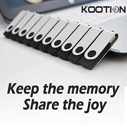 KOOTION 10 X 8GB USB Flash Drive 8g Flash Drive Thumb Drive Memory Stick Pen Drive Keychain Design Black - size: 8GB, style: Black-10 Pack