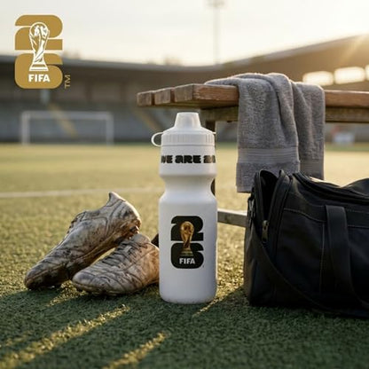 Official FIFA World Cup 2026 Edition 24oz Refillable Squeeze Water Bottle | BPA-Free, Reusable, Pull-Top Cap, Designed for Everyday Use - color: White
