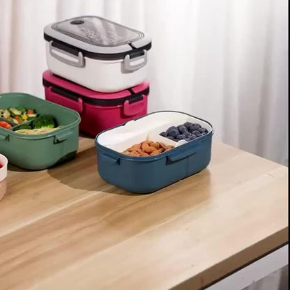 1200Ml Leak-Proof Lunch Box with Handle, Reusable Snack Container with Cutlery Set, Suitable for Adults, Camping, And Hiking, Perfect for Back-To-School Season