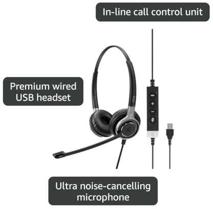 Sennheiser SC 660 ANC USB (508311) - Double-Sided (Binaural) Business Headset | for Skype for Business | with HD Sound, Active Noise Cancellation Microphone, & USB Connector (Black)