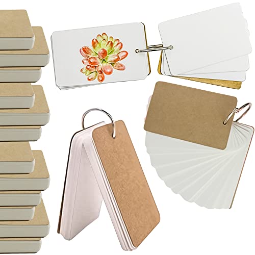 500 Pcs Flash Cards 2x3 Inch Index Cards with Ring Lined Note Card Bood Flashcards, Mini Blank Flash Cards 2x3 White Card Pad Index Note Bood 2 x 3 Notecards for Studying School Supply College - color: White