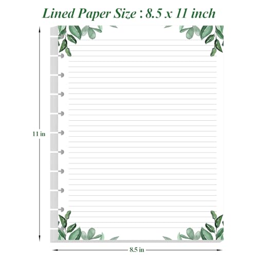 (3-Pack) A4 TUL Discbound Lined Refill Paper, 11-Disc Discbound Ruled Filler Paper, Letter Size 300Sheets / 600Pages Loose-Leaf, 100gsm, 8.5'' x 11'', Leaf - size: 300 Sheets, style: 11-Disc/Letter Size