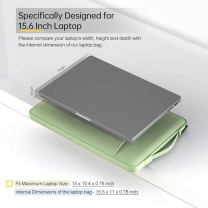 16 inch Laptop Sleeve for Lenovo Yoga 7i 16"/ Lenovo Slim Laptop/ThinkPad E16/ ThinkBook, Dell Inspiron 16 Plus Carrying Case Bag, Green - color: Green, size: 15-16 Inch