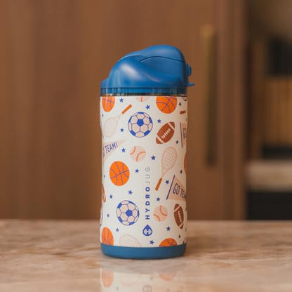 HydroJug Ease2o 14oz Kids Water Bottle with Straw & Chug Lid, All-Stars - color: All-Stars