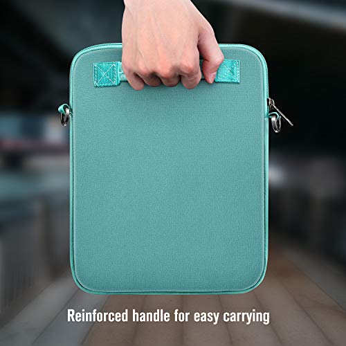 FINTIE 11 Inch Tablet Sleeve Case, Briefcase Shoulder Bag for 11" iPad (A16) 2025, Air M3 M2 2025/2024, 10.9" iPad 10th Gen, 10.9" Air 5/4, Galaxy Tab, Aqua Green - color: Aqua Green