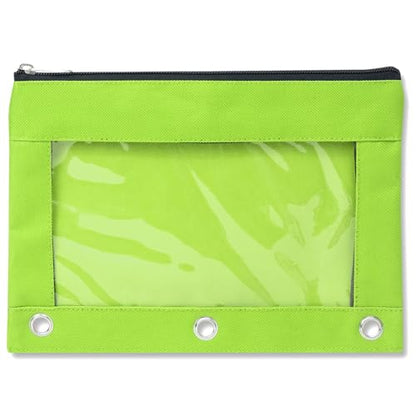 Trail maker 25 Pack Clear Pencil Pouch for 3 Ring Binder Bulk Pencil Pouch Bags for Binder with See Through Window and Zipper | Pencil Pouches for Office, Budgets