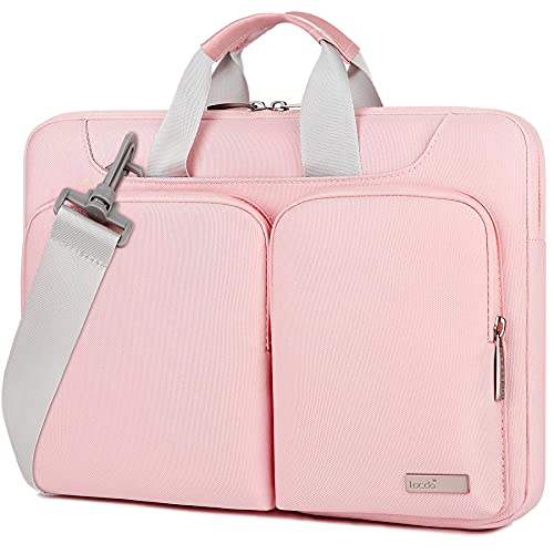 Lacdo 360° Protective Laptop Shoulder Bag for 13 inch MacBook Air M5 A3449 (2026), M4 A3240 2025, M3 A3113, M2 A2681, M1 A2337 A2179 A1932, 13 inch MacBook Neo A18 Pro A3404 (2026) Computer Bag, Pink - color: Pink, size: 13-13.3 Inches