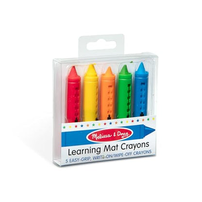 Melissa & Doug Learning Mat Crayons - 5 Colors - size: 1 Count (Pack of 1)