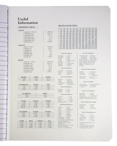 School Smart Hard Cover Ruled Composition Book, 9-3/4 x 7-1/2 Inches, 100 Sheets