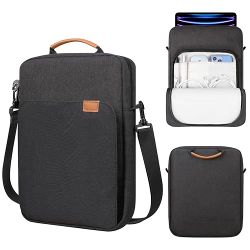Tablet Sleeve Bag for 13 inch iPad Air (M4/M3/M2) 2026, 13 inch iPad Pro (M5/M4), 12.9" iPad Pro (6th/5th/4th/3rd Gen), Galaxy Tab S10+ S9+ with Magic Keyboard, Protective iPad Case Bag, Black - color: Black