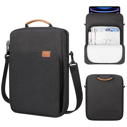 Tablet Sleeve Bag for 13 inch iPad Air (M4/M3/M2) 2026, 13 inch iPad Pro (M5/M4), 12.9" iPad Pro (6th/5th/4th/3rd Gen), Galaxy Tab S10+ S9+ with Magic Keyboard, Protective iPad Case Bag, Black - color: Black