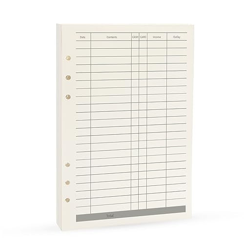 A5 Planner Inserts,6 Ring Budget Binder Refill,Personal Accounting Book for Filofax, 90 Pages Double Side Printed, 100Gsm Paper, Harphia(A5 5.59 x 8.27'',Finance) - color: Finance Schedule, size: A5