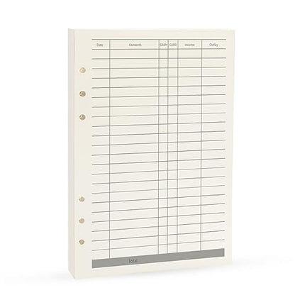 A5 Planner Inserts,6 Ring Budget Binder Refill,Personal Accounting Book for Filofax, 90 Pages Double Side Printed, 100Gsm Paper, Harphia(A5 5.59 x 8.27'',Finance) - color: Finance Schedule, size: A5