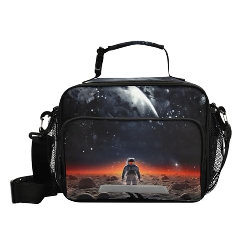 Astronaut Planet Kids Lunch Box Insulated Lunch Bags Cooler Tote Bag with Removable Shoulder Strap for Boy Girl Student 20847413 - color: Astronaut
