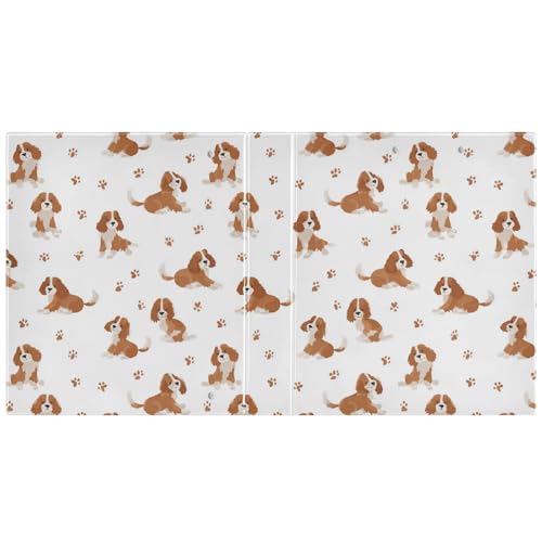 Cavalier King Charles Spaniel Dog Round Ring Binders 1.5 Inch 3 Ring Binder with Clipboard Holds 200 Sheets Office Home School - color: Multicolored 12