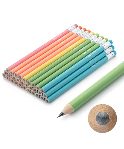 Mr. Pen- Jumbo Pencils, 30 Pack, Colorful Barrels | Smooth Black 2 HB Graphite Cores, Large Preschool Pencils, Smooth Writing Lead for Kindergarten, Kids and School Supplies - color: Pastel shades Barrels, size: 30 pcs