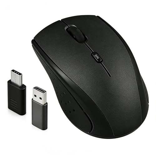Type-C ＆ USB-A Wireless Mouse Gaming 2.4G Silent Ergonomic 3 DPI