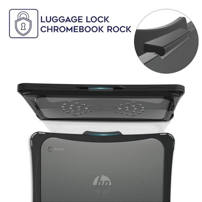 iBenzer Hexpact Securelock Case for HP Chromebook X360 11 inch G5 G4 G3 & Fortis Flip G1i, Heavy Duty Protective Hard Shell Case Cover with Screen Lock for Education K12 Students - size: For Chromebook X360 11" G5 G4 G3 & Fortis Flip G1i