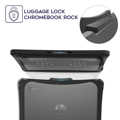 iBenzer Hexpact Securelock Case for HP Chromebook X360 11 inch G3/G4, Heavy Duty Protective Hard Shell Case Cover with Screen Lock for Education K12 Students - size: For HP Chromebook 11'' X360 G3/G4