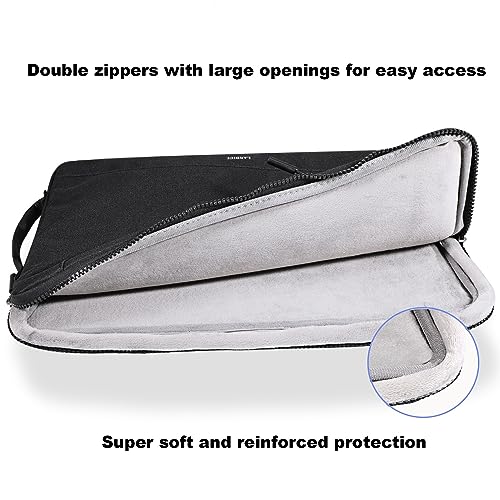 LANDICI 360°Protective Laptop Sleeve Case 14 15 Inch, Waterproof Slim Computer Cover Bag Compatible with MacBook Air M2 15, MacBook Pro 14/15, Chromebook 14/15, Asus vivobook 14, Black - color: Black, size: 14-15 Inch