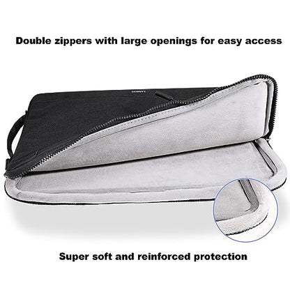 LANDICI 360°Protective Laptop Sleeve Case 14 15 Inch, Waterproof Slim Computer Cover Bag Compatible with MacBook Air M2 15, MacBook Pro 14/15, Chromebook 14/15, Asus vivobook 14, Black - color: Black, size: 14-15 Inch