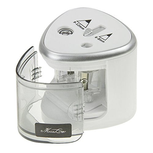 Pencil Sharpener Battery Operated Electric Pencil Sharpener Silver Pencils Sharpener Automatic Pencil Cutter for Kids Adults Artists Office Pencil Sharpeners (Batteries not included) - color: Silver