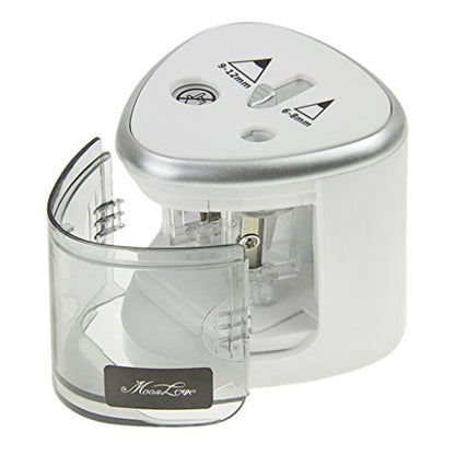 Pencil Sharpener Battery Operated Electric Pencil Sharpener Silver Pencils Sharpener Automatic Pencil Cutter for Kids Adults Artists Office Pencil Sharpeners (Batteries not included) - color: Silver