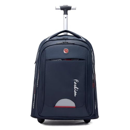 Rolling Backpack for Adults, 22 Inch Backpack with Wheels for Business, College Student and Travel Commuter, Waterproof Wheeled Backpack (blue) - color: Blue