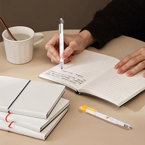 Gel Pens Quick Dry Ink Fine Point 0.5mm, Retractable Rolling Ball Black Ink Pen for Journaling Note taking Drawing Sketching Smooth Writing Non Bleed 7 Pack