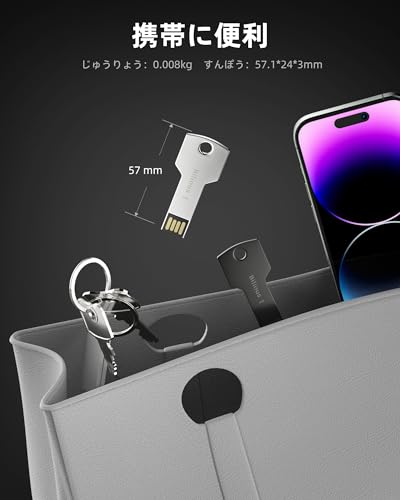 Bilious USB Keychain Flash Drive 2.0 128G, Metal Style Thumb Drive Portable USB 2.0 Memory Stick, Waterproof Key Shaped Jump Pen Drive 128GB for Storage and Backup - size: 128GB